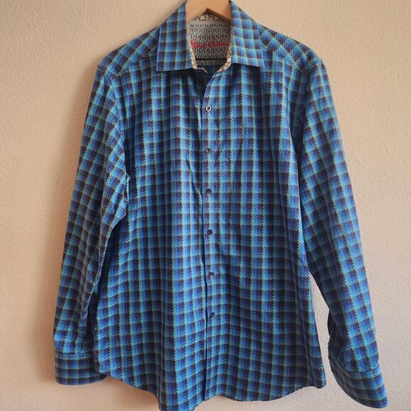 Robert Graham Other - Robert Graham Shirt Mens Large Plaid Classic Fit Designer Unique Button Down